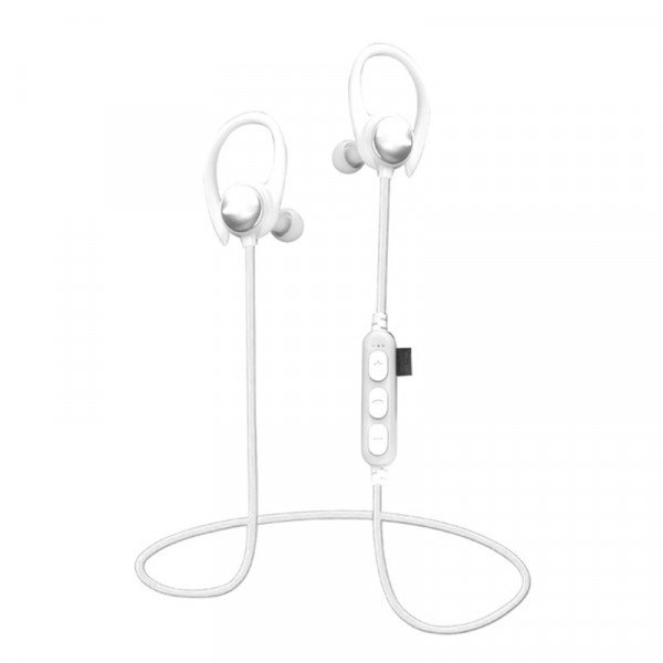 Wholesale Hook Over the Ear Bluetooth Headset Earbud with MicroSD Music Slot MST7 (White)